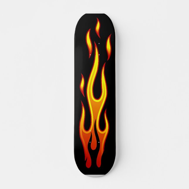 Hot Flames Skateboard (Front)