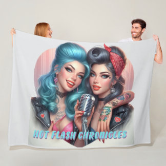 Hot Flash Chronicles Retro Diva Fleece Throw