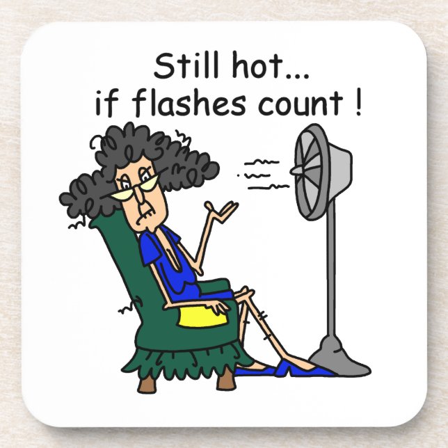 Hot Flash Humour Coaster (Front)