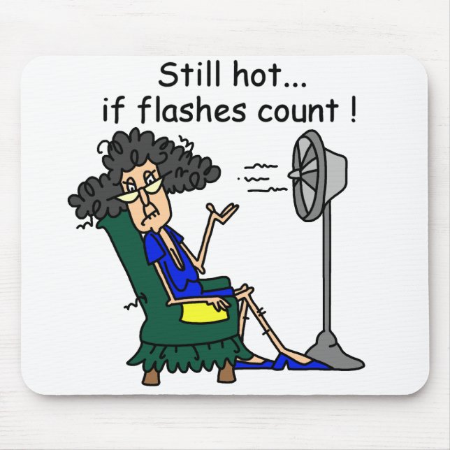 Hot Flash Humour Mouse Mat (Front)