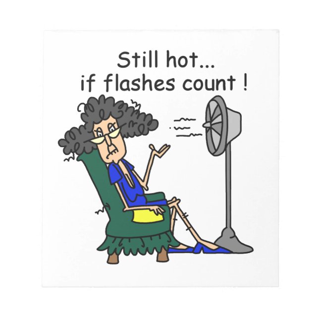 Hot Flash Humour Notepad (Front)