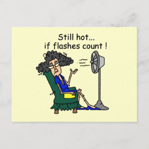 Hot Flash Humour Postcard