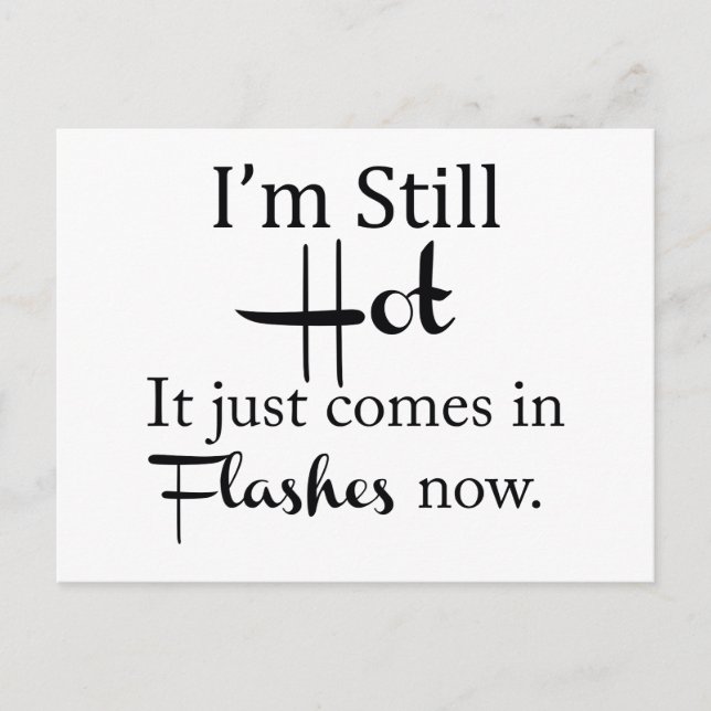 Hot Flashes Postcard (Front)