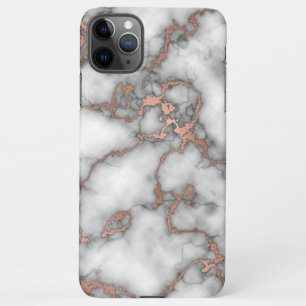 Hot Foil Rose Gold Marble Design iPhone 11Pro Max Case