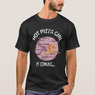 Hot Food Pizza Delivery Girl On Scooter Costume T-Shirt