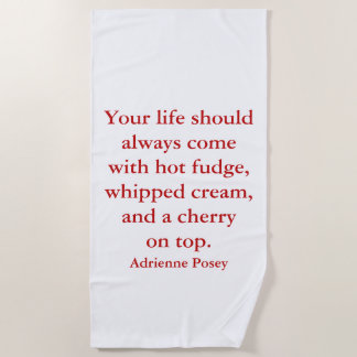 Hot Fudge Beach Towel