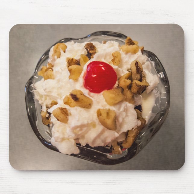 Hot Fudge Sundae - Dessert - Delicious - Yummy Mouse Mat (Front)
