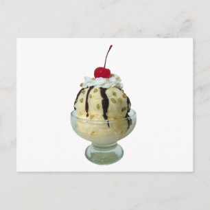 Hot Fudge Sundae Postcard