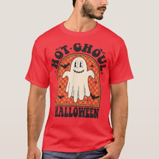 Hot Ghoul Cute Boo Crew Spooky Season Witch Happy  T-Shirt