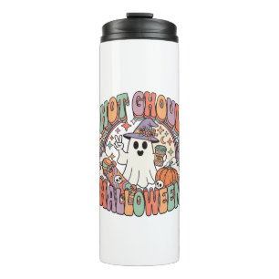 Hot Ghoul Halloween Ghost Witch Hat Skateboard Thermal Tumbler