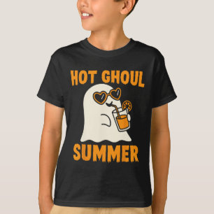 Hot Ghoul Summer Cute Funny Ghost Halloween T-Shirt