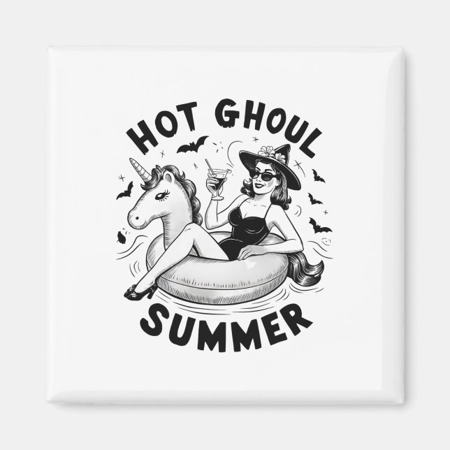 Hot Ghoul Summer Funny Halloween Outfit Costumes  Magnet (Front)