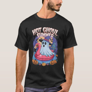 Hot Ghoul Summer Ghost Funny Halloween Ghosts Kids T-Shirt