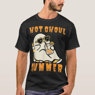 Hot Ghoul Summer Ghost Spooky Beach Halloween Men  T-Shirt