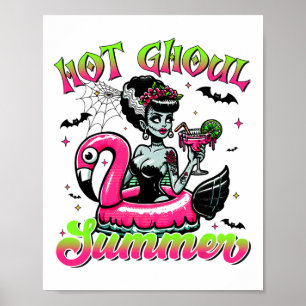 Hot Ghoul Summer Halloween Beach Vibes Aesthetic  Poster