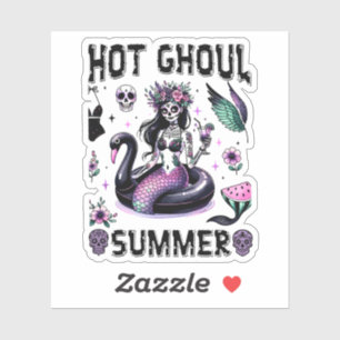 Hot Ghoul Summer Spooky Mermaid Goth Halloween