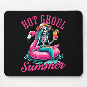 Hot Ghoul Summer Summerween Halloween Skeleton Mer Mouse Mat