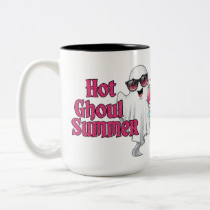 Hot Ghoul Summer Tee Two-Tone Coffee Mug