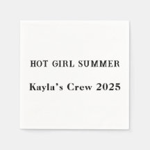 Hot Girl Summer Custom Napkins – Girls Trip 2025