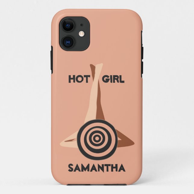 Hot Girl Summer Peach Sand Customisable Name Case-Mate iPhone Case (Back)