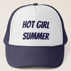 HOT GIRL SUMMER VIBES CUTE STYLISH MODERN MINIMAL  TRUCKER HAT