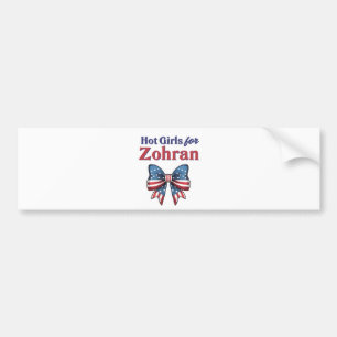 Hot Girls For Zohran Mamdani NYC Mayor USA Bumper Sticker