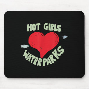 Hot Girls Love Water Parks Heart Arrow  Mouse Mat