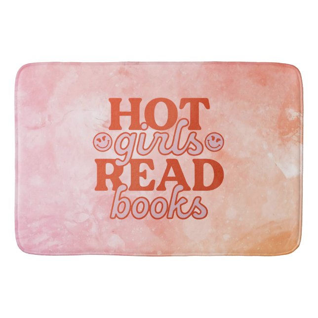 Hot Girls Read Books Bath Mat (Front)