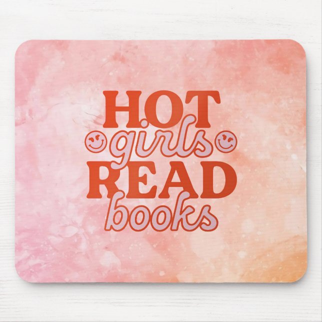 Hot Girls Read Books Mouse Mat (Front)