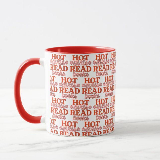 Hot Girls Read Books Mug (Left)