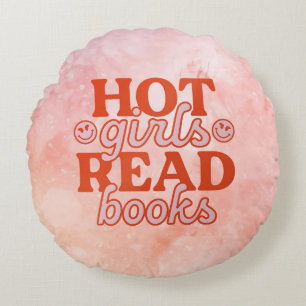 Hot Girls Read Books Round Cushion