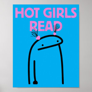 Hot Girls Read Poster