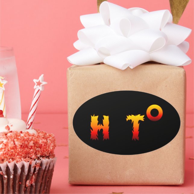 Hot | Global Warming Oval Sticker (Party)