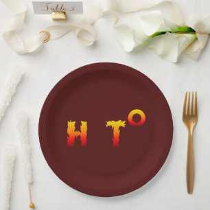 Hot   Global Warming Paper Plate