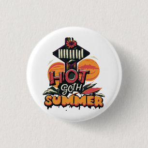 Hot Goth Summer Chic 3 Cm Round Badge