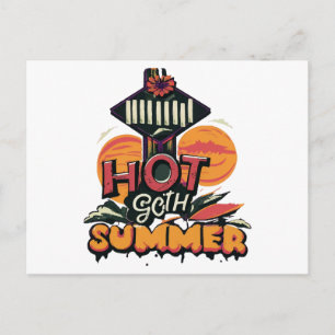 Hot Goth Summer Chic  Holiday Postcard