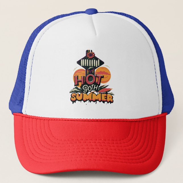 Hot Goth Summer Chic  Trucker Hat (Front)