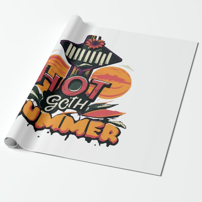 Hot Goth Summer Chic  Wrapping Paper (Unrolled)