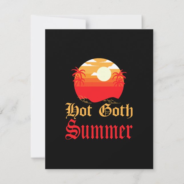 hot goth summer  holiday card (Front)