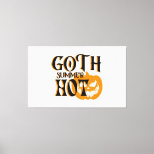 Hot Goth Summer-Horror Smiling Pumpkin Canvas Print