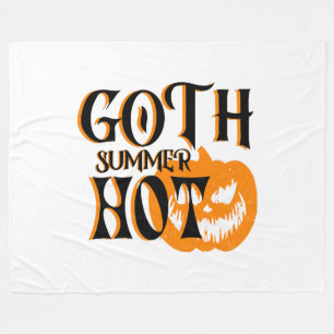 Hot Goth Summer-Horror Smiling Pumpkin Fleece Blanket