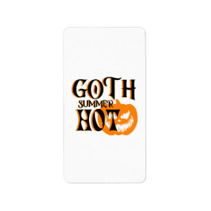 Hot Goth Summer-Horror Smiling Pumpkin Label