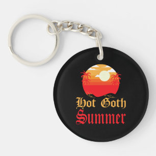 hot goth summer  key ring