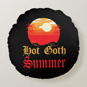 hot goth summer round cushion