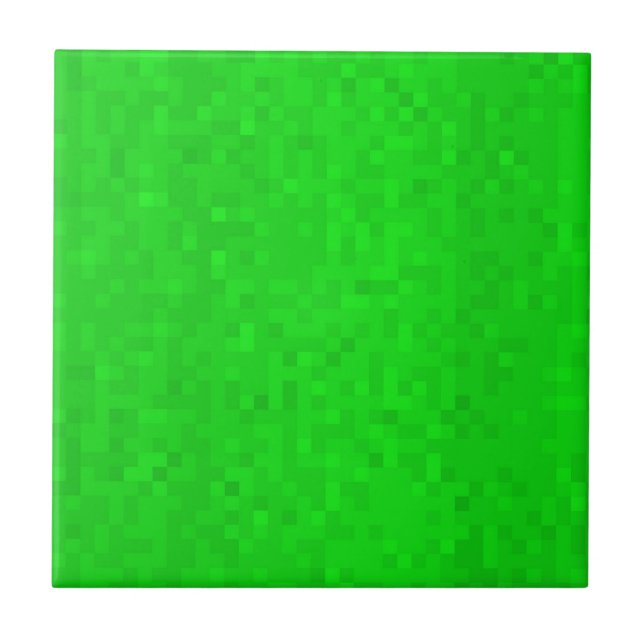 Hot Green Mosaic Shimmer, Tile (Front)