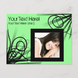 Hot Green Swirl Party Invitation