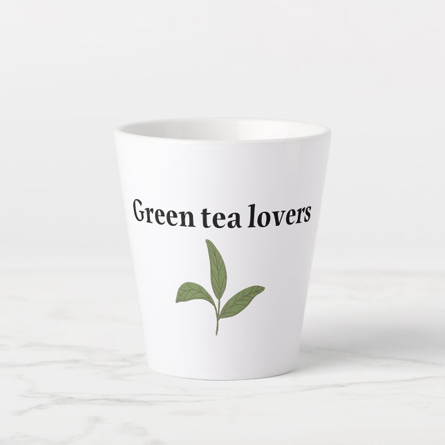 Hot green tea lovers  latte mug (Creator Uploaded)