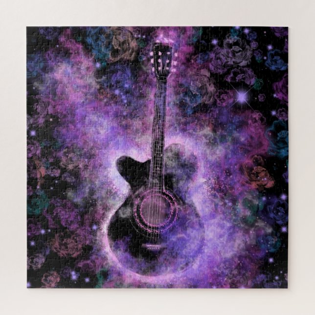 Hot Guitar - Rock Music - Magic Dance - Painting Jigsaw Puzzle (Vertical)