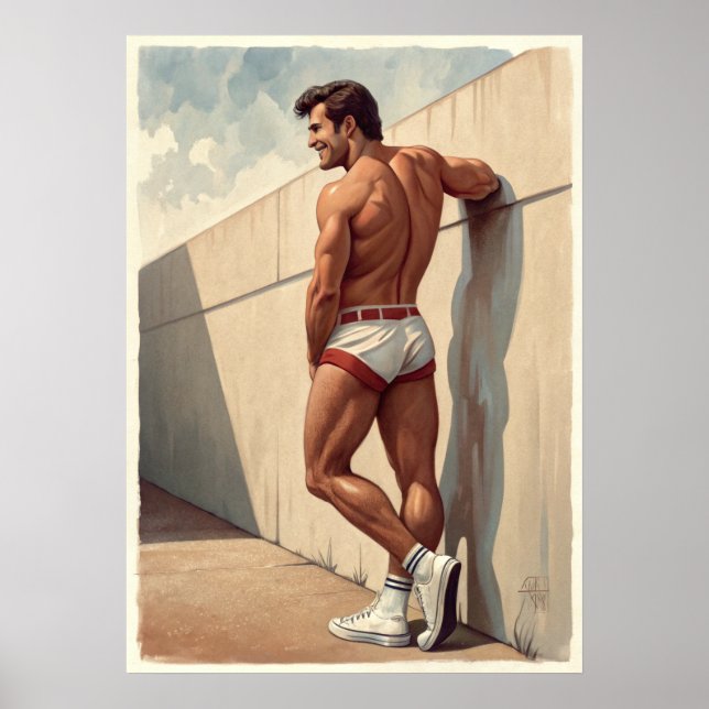 Hot guy on the wall poster (Front)