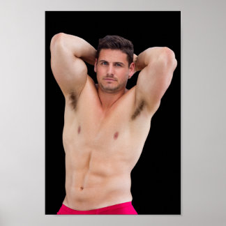 Hot Guy Sexy Shirtless Muscle Man Bodybuilder Poster